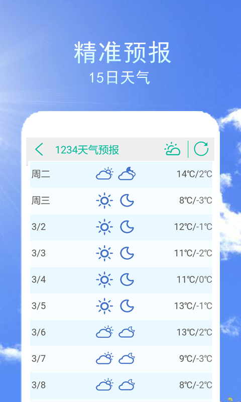 1234天气预报安卓版游戏截图1